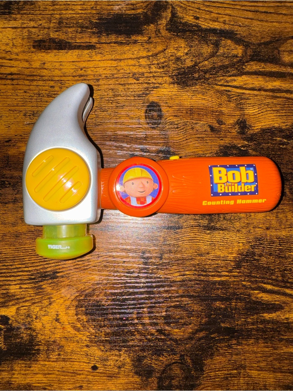 Bob the Builder Counting Hammer Toy Learning Tool Tiger 2001 Hasbro